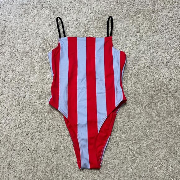 NWT Topshop Women's Multicolored Striped Swimsuit One Piece - Picture 1 of 4